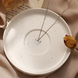 Dainty silver butterfly necklace